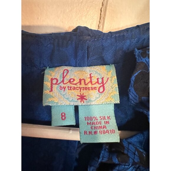 Plenty by Tracy Reese Silk Dress – Size 8 – Royal Blue & Black - Picture 2 of 12